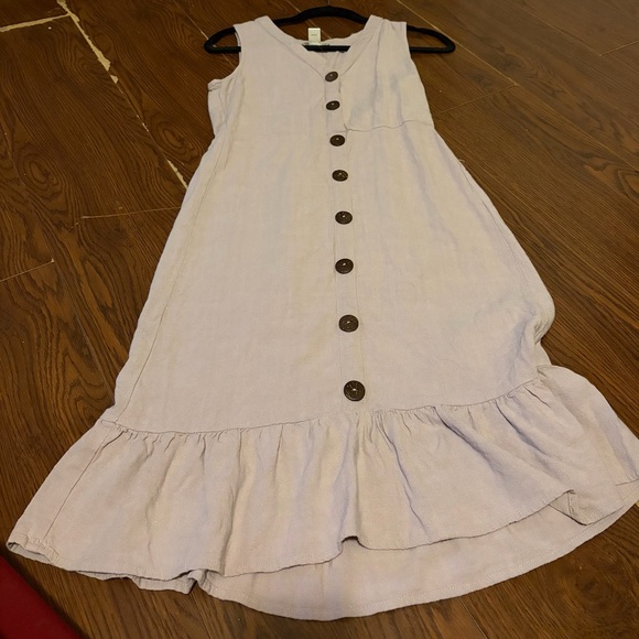 Monteau Dresses & Skirts - Women Monteau Sleeveless Button-Down Brown Dress Size Large